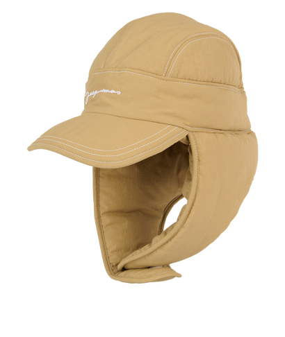Jacquemus La Cagoule Bricciola Cap, &pound;110, Accessories, Beige, Cotton/Polyester (Polymer), Front view