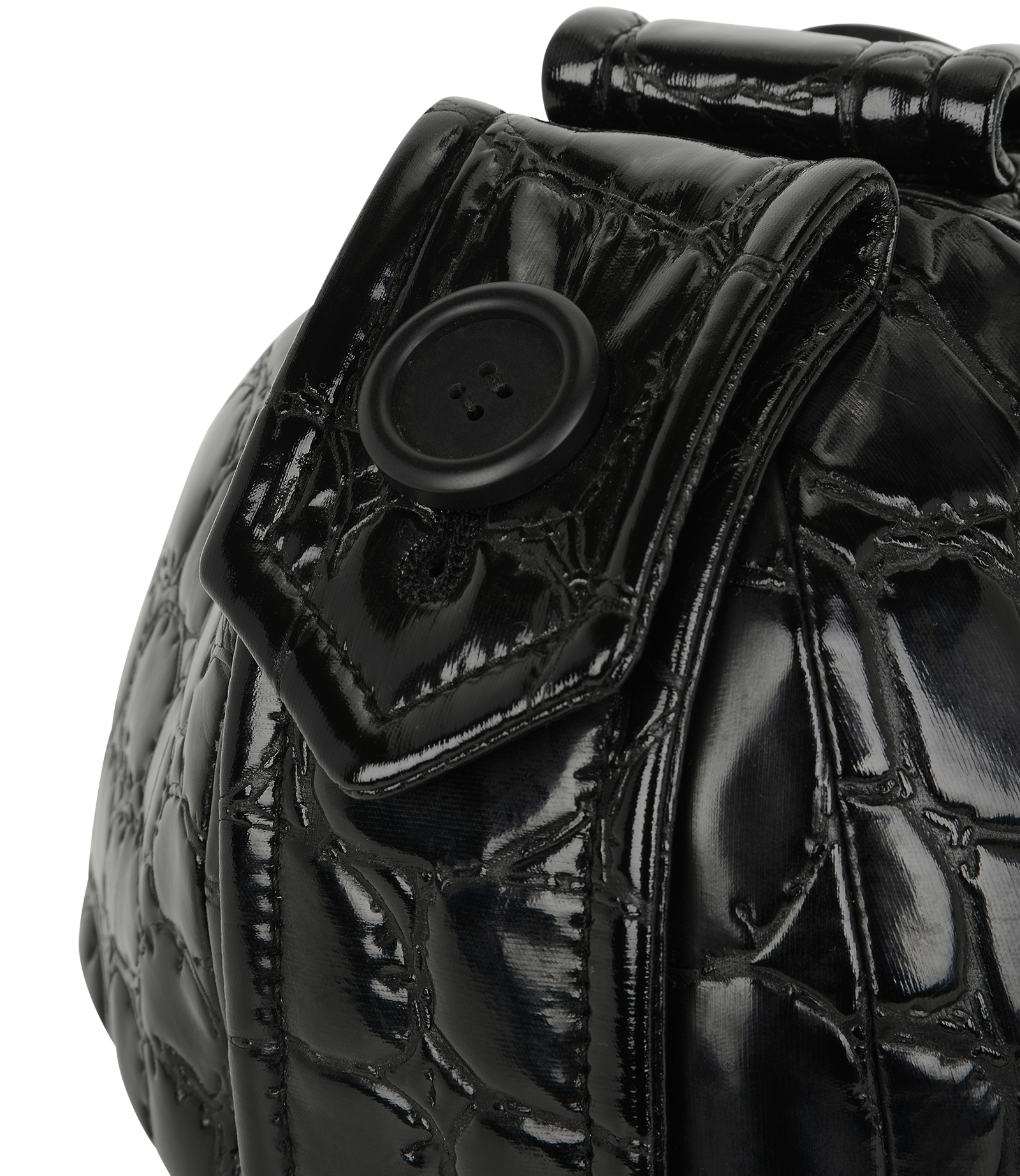 Miu Miu Croc Effect Cap, &pound;180, Accessories, Black, Polyester (Polymer), Other view