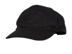 Prada Logo Baseball Cap, Cotton Black, Sz S, 2*