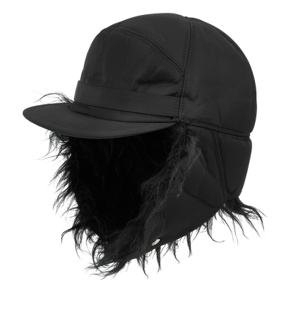 Prada Trooper Hat, £250, Accessories, Black, Nylon, Front view