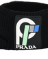 Prada 2018 Knitted Visor, &pound;240, Accessories, Black, Wool, Other view