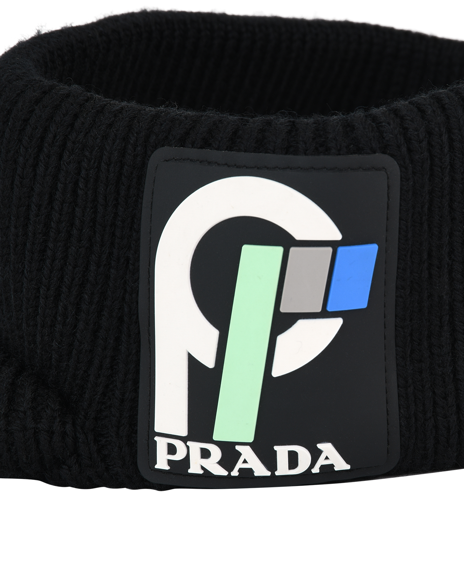 Prada 2018 Knitted Visor, &pound;240, Accessories, Black, Wool, Other view