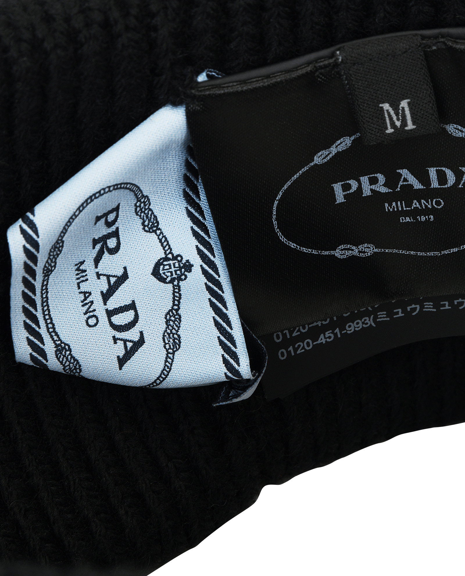 Prada 2018 Knitted Visor, &pound;240, Accessories, Black, Wool, Other view