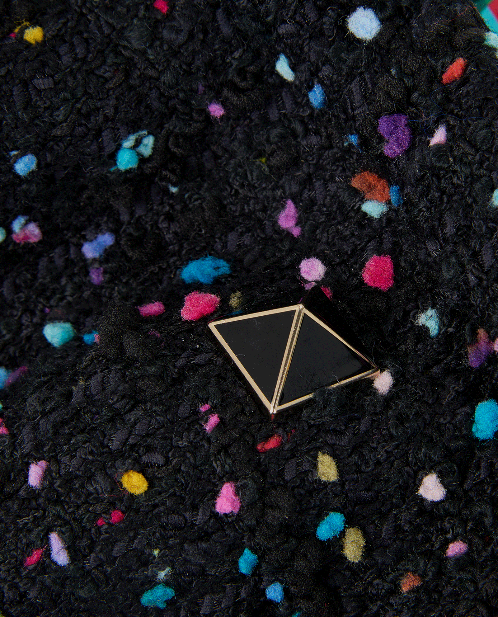 Valentino Dot-Jacquard Tweed Beret, &pound;150, Accessories, Black, Viscose, Other view