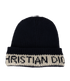 Christian Dior D White Beanie, &pound;280, Accessories, Navy, Cashmere/Wool, Front view