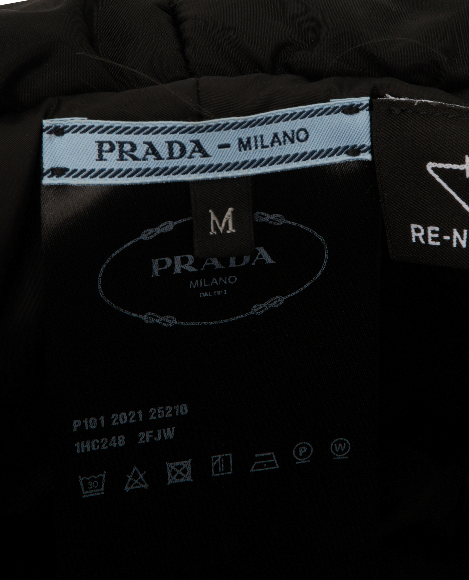 Prada Re-Nylon Logo Puffer Bucket Hat, &pound;150, Accessories, Black, Polyester (Polymer), Other view