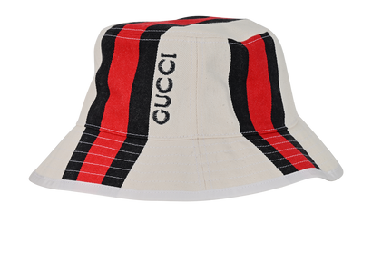 Gucci Bucket Hat, &pound;220, Accessories, Blue/Red/White, Cotton, Front view