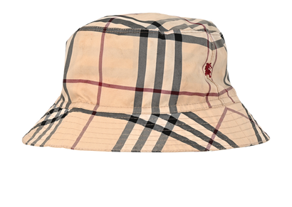 Burberry Nova Bucket Hat, &pound;110, Accessories, Beige, Polyester Mix, Front view