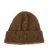 Miu Miu Logo Knit Beanie, &pound;210, Accessories, Brown, Mohair/Polyester (Polymer), Back view