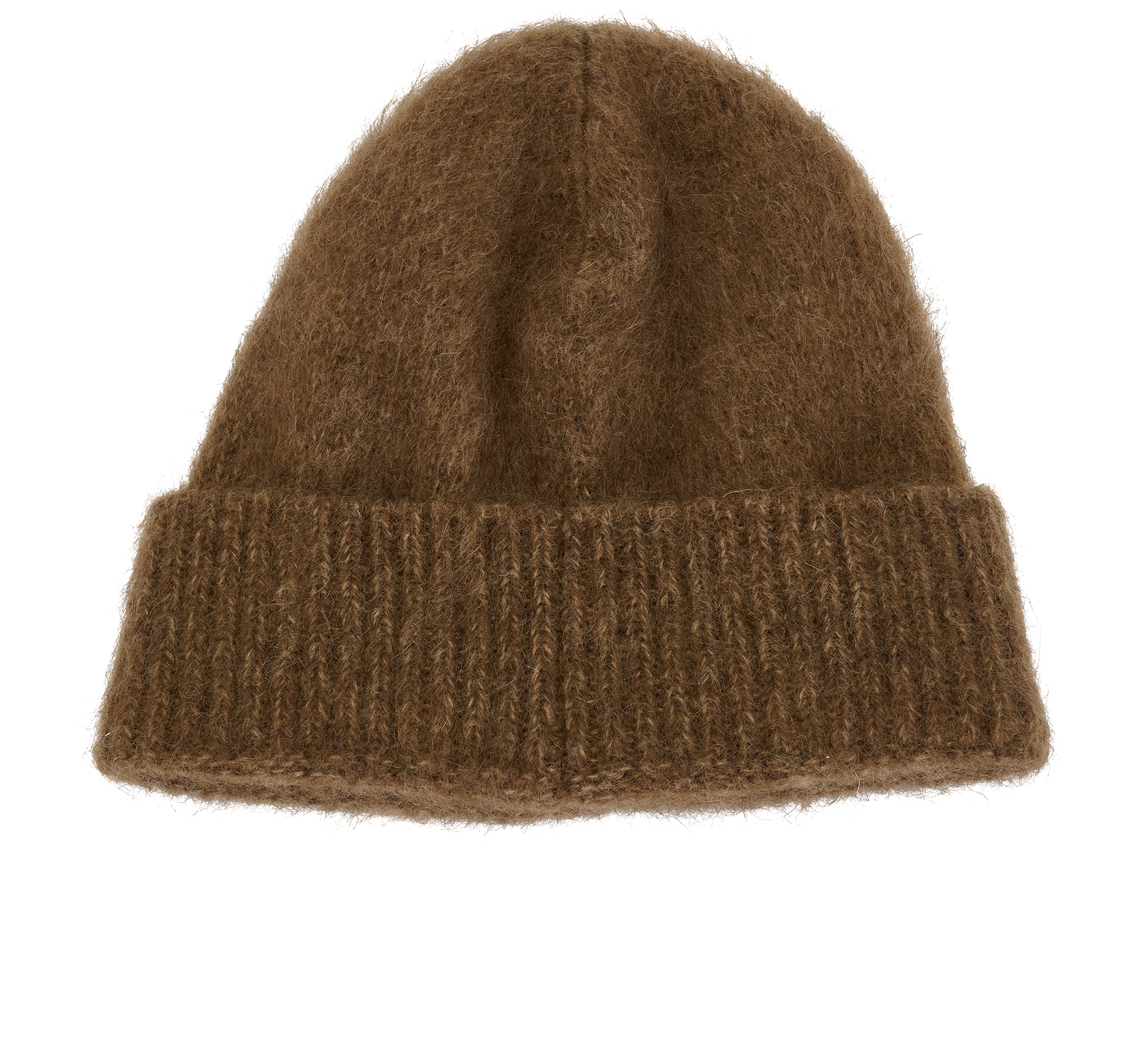 Miu Miu Logo Knit Beanie, &pound;210, Accessories, Brown, Mohair/Polyester (Polymer), Back view