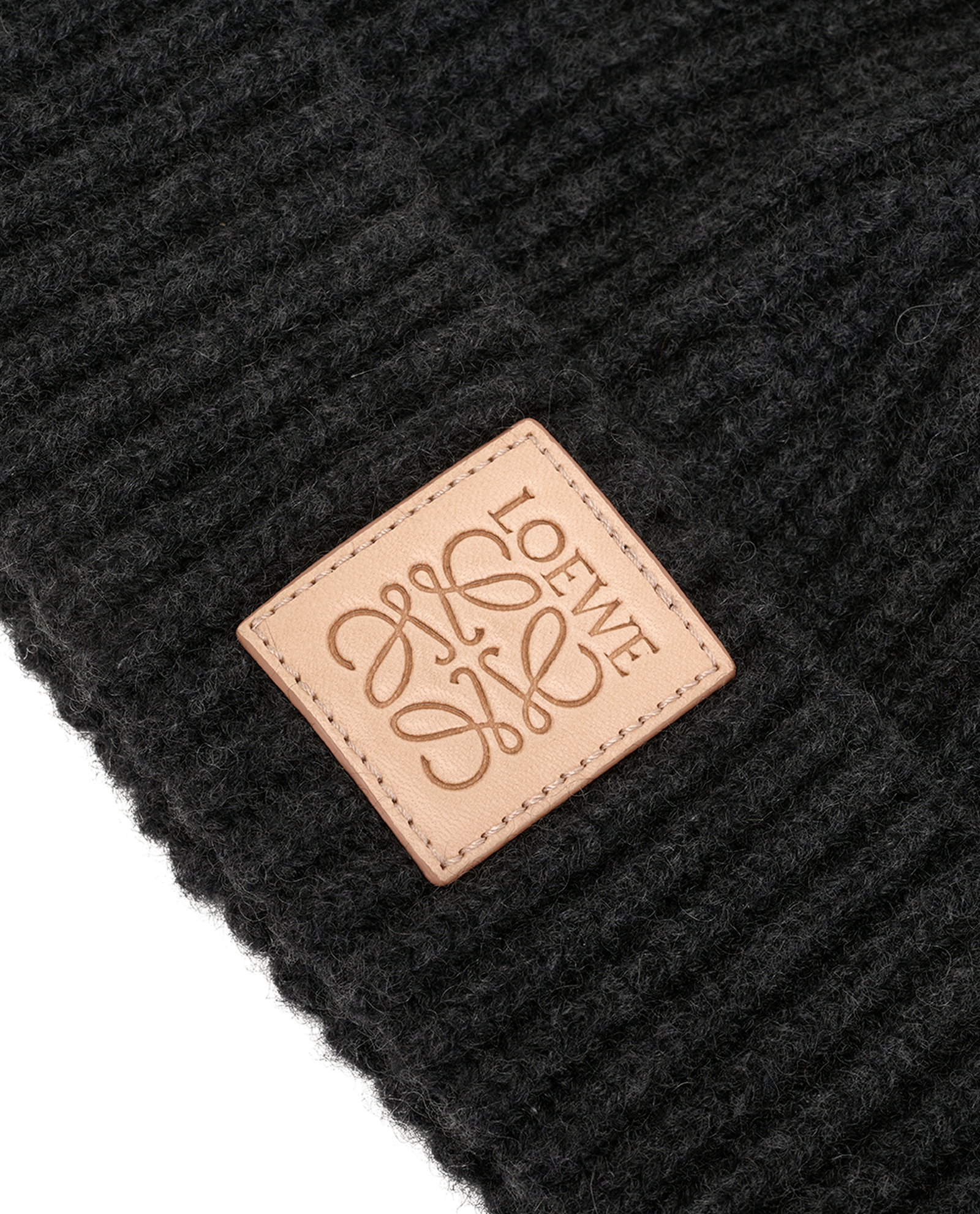 Loewe Anagram Beanie, &pound;220, Accessories, Grey, Cashmere, Other view