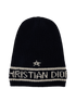 Christian Dior D-White Beanie, &pound;280, Accessories, Navy, Cashmere, Front view