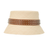 Christian Louboutin Bobino Spikes Bucket Hat, &pound;295, Accessories, Beige, Raffia, Back view