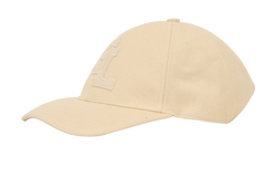 Saint Laurent Logo Patch Baseball Cap, Cotton, Cream, MII, Sz 59, 2*