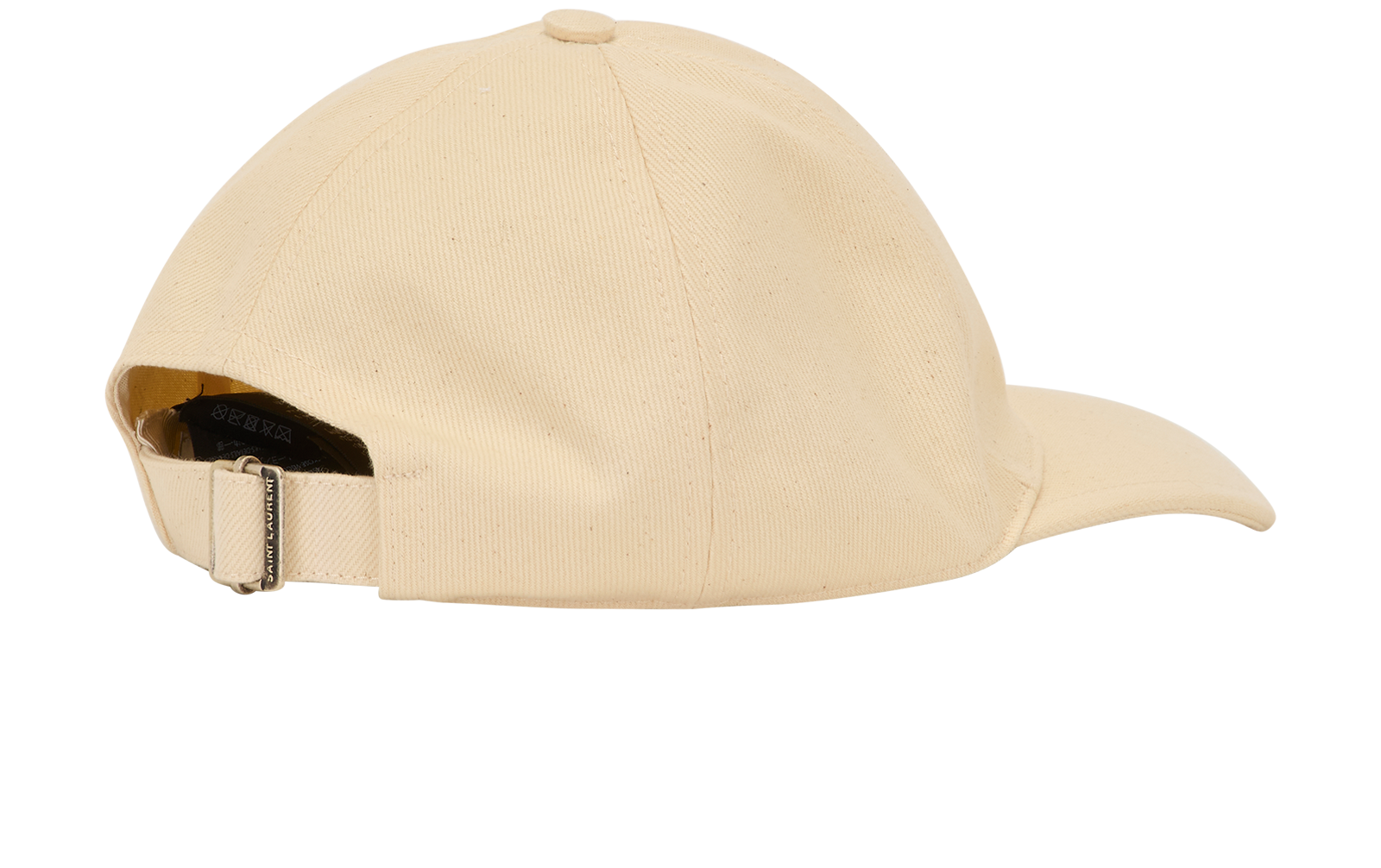 Saint Laurent Logo Patch Baseball Cap, &pound;120, Accessories, Cream, Cotton, Back view