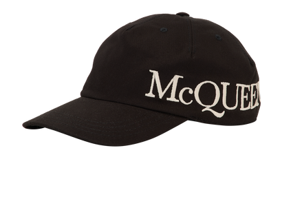 Alexander McQueen Logo Baseball Cap, &pound;130, Accessories, Black, Cotton, Front view