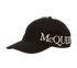Alexander McQueen Logo Baseball Cap, &pound;130, Accessories, Black, Cotton, Front view