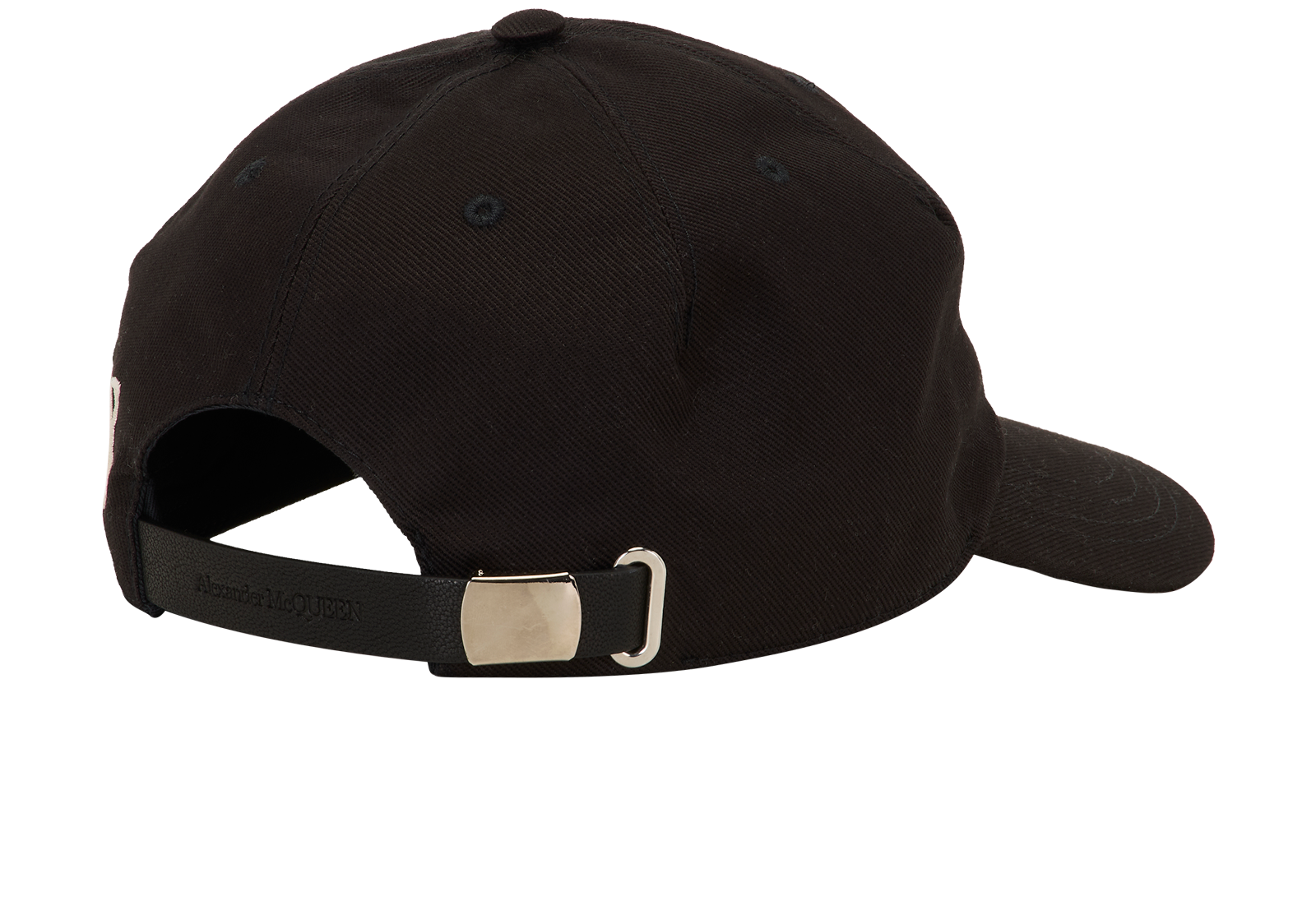 Alexander McQueen Logo Baseball Cap, &pound;130, Accessories, Black, Cotton, Back view