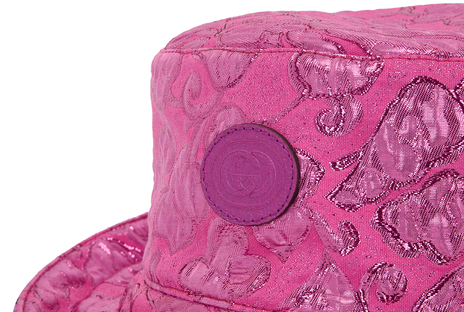 Gucci Jacquard Bucket Hat, &pound;120, Accessories, Pink, Polyester (Polymer), Other view