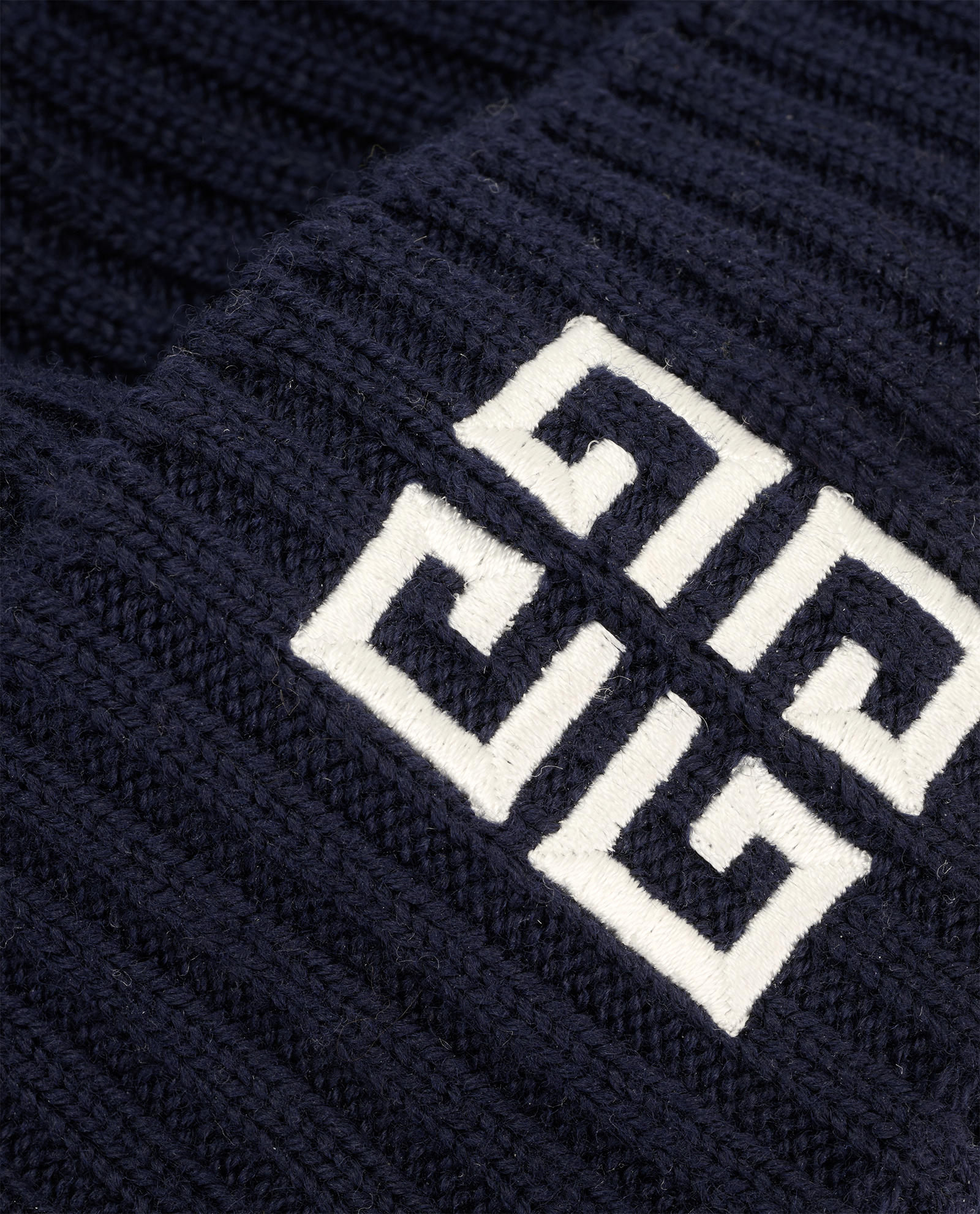 Givenchy Logo Beanie, &pound;150, Accessories, Navy, Wool, Other view