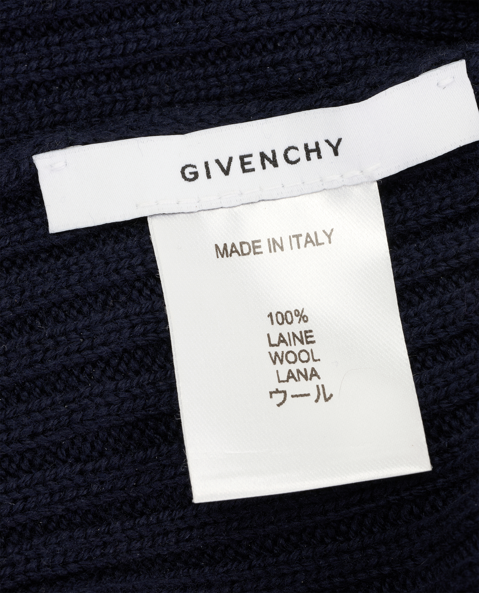 Givenchy Logo Beanie, &pound;150, Accessories, Navy, Wool, Other view