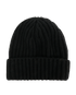 Prada Triangle Patch Beanie, &pound;220, Accessories, Black, Cashmere/Wool, Back view