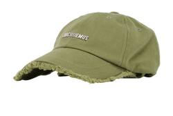 Jacquemus La Casquette Artichaut Hat, Cotton, Khaki, Sz 56, 3*