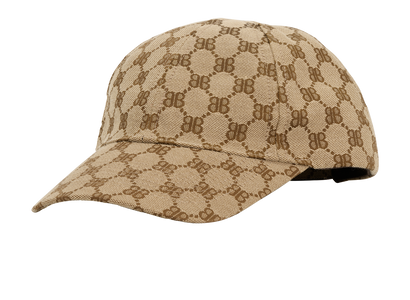 Gucci x Balenciaga The Hacker Project Baseball Cap, &pound;225, Accessories, Brown, Canvas, Front view