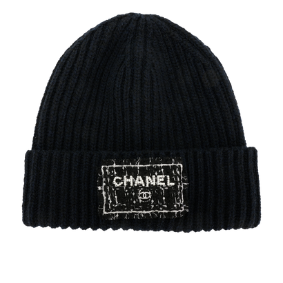 Chanel Beanie, &pound;320, Accessories, Navy, Cashmere, Front view