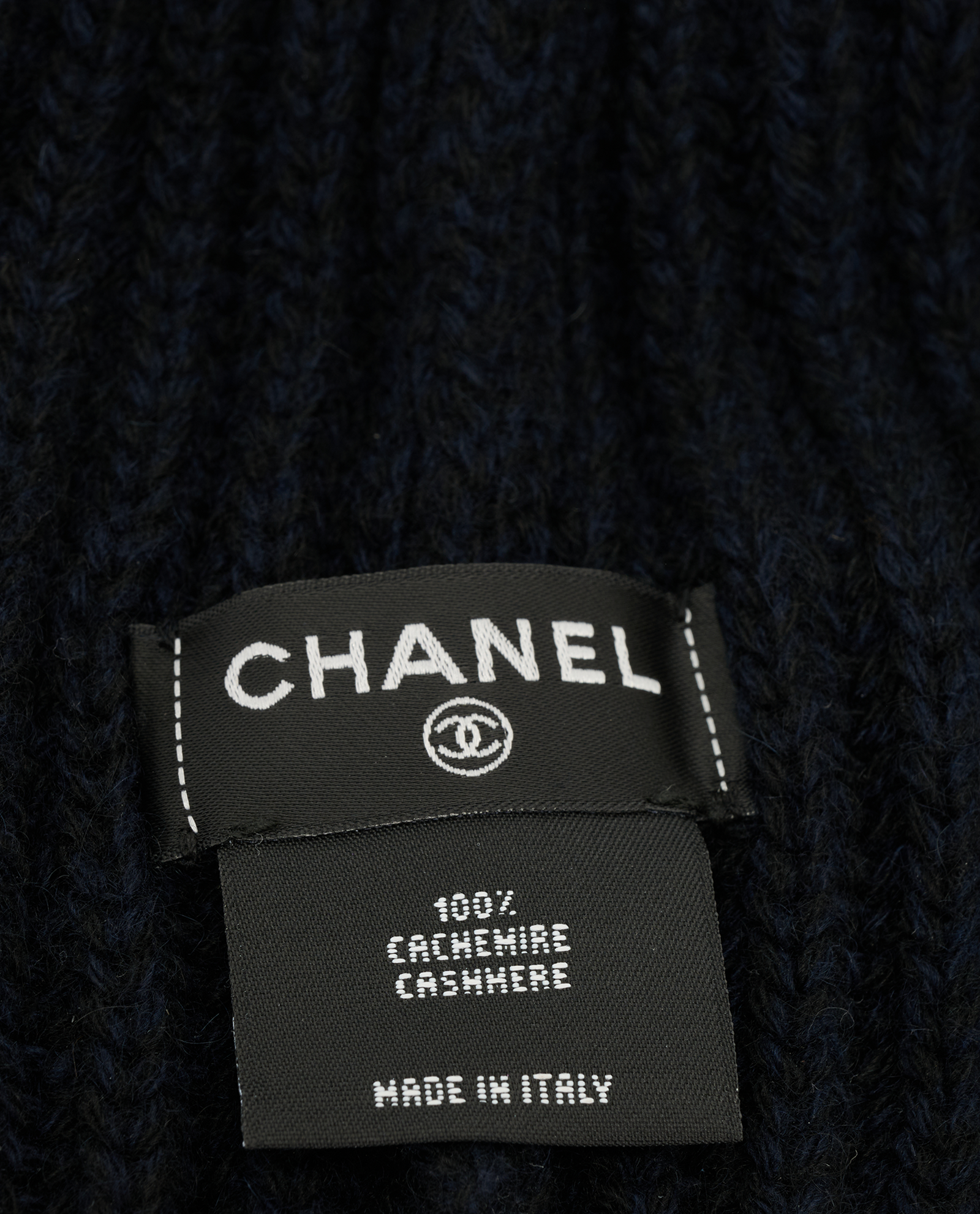 Chanel Beanie, &pound;320, Accessories, Navy, Cashmere, Other view