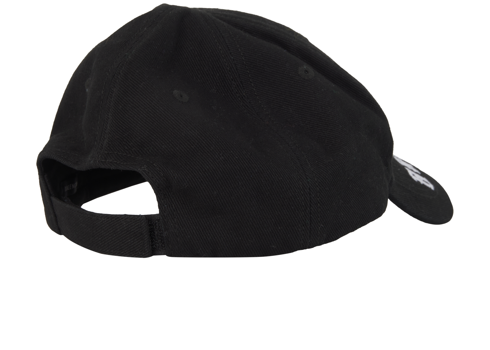 Balenciaga Gothic Logo Baseball Cap, &pound;130, Accessories, Black, Cotton, Back view