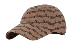 Balenciaga BB Monogram Cap, Cotton, Brown, MII, Sz S, 3*