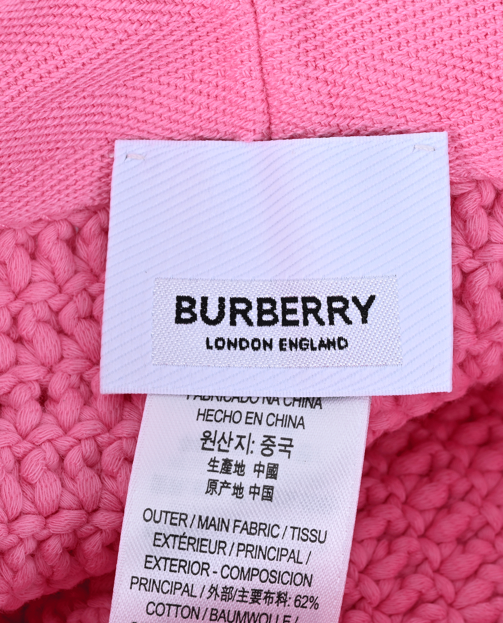 Burberry Knit Bucket Hat, &pound;220, Accessories, Pink, Cotton, Other view