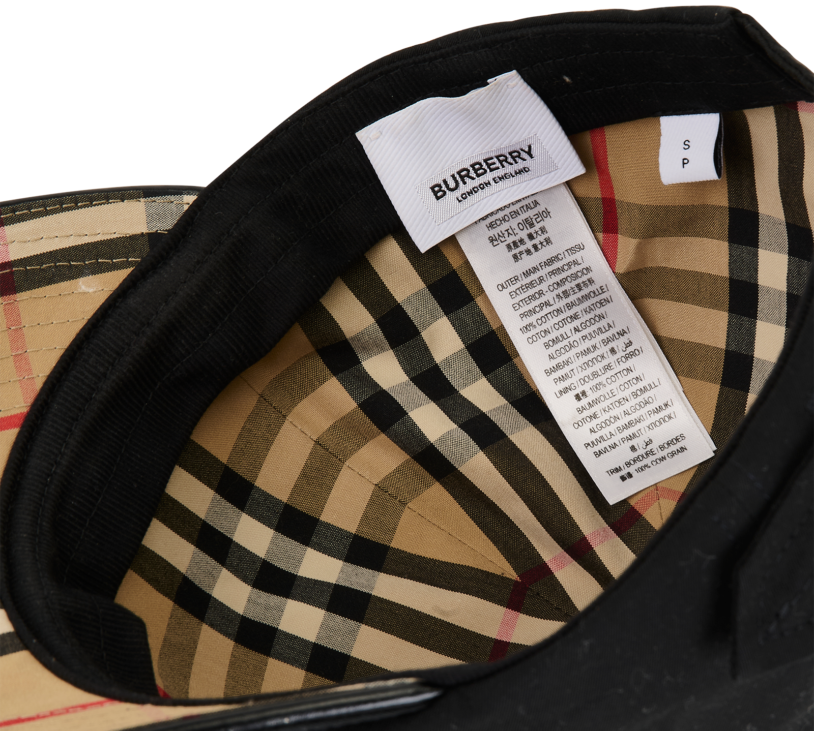 Burberry TB Baseball Cap, &pound;150, Accessories, Black, Cotton, Other view