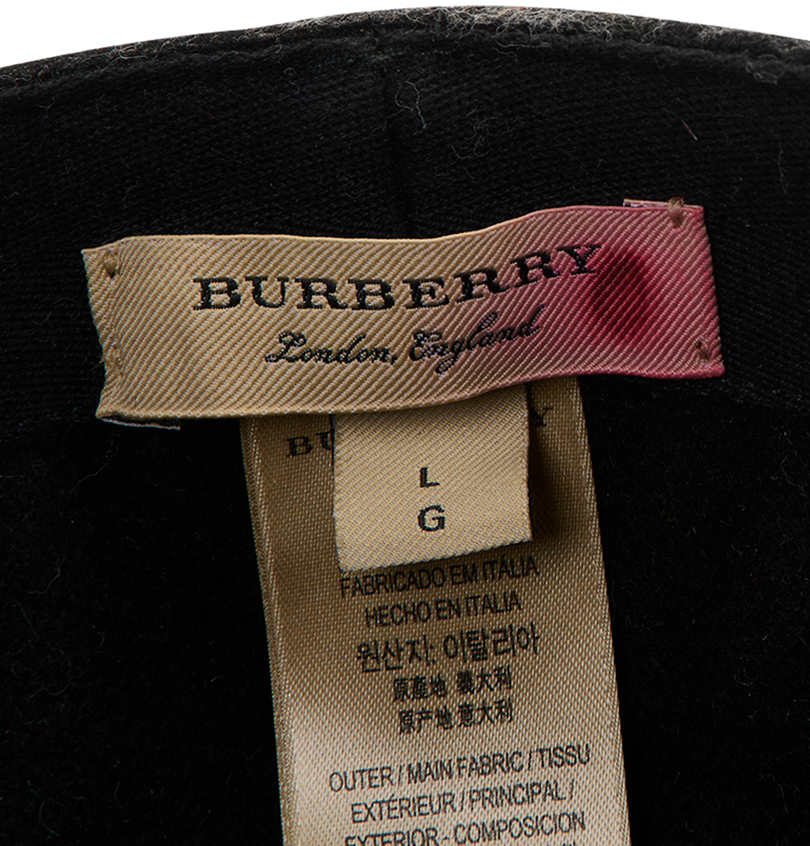 Burberry Baseball Cap, &pound;90, Accessories, Black, Cashmere/Wool, Other view