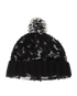 Chanel Pom Pom Beanie, &pound;295, Accessories, Black, Cashmere/Wool, Front view
