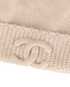Chanel CC Beanie, &pound;375, Accessories, Cream, Cashmere, Other view