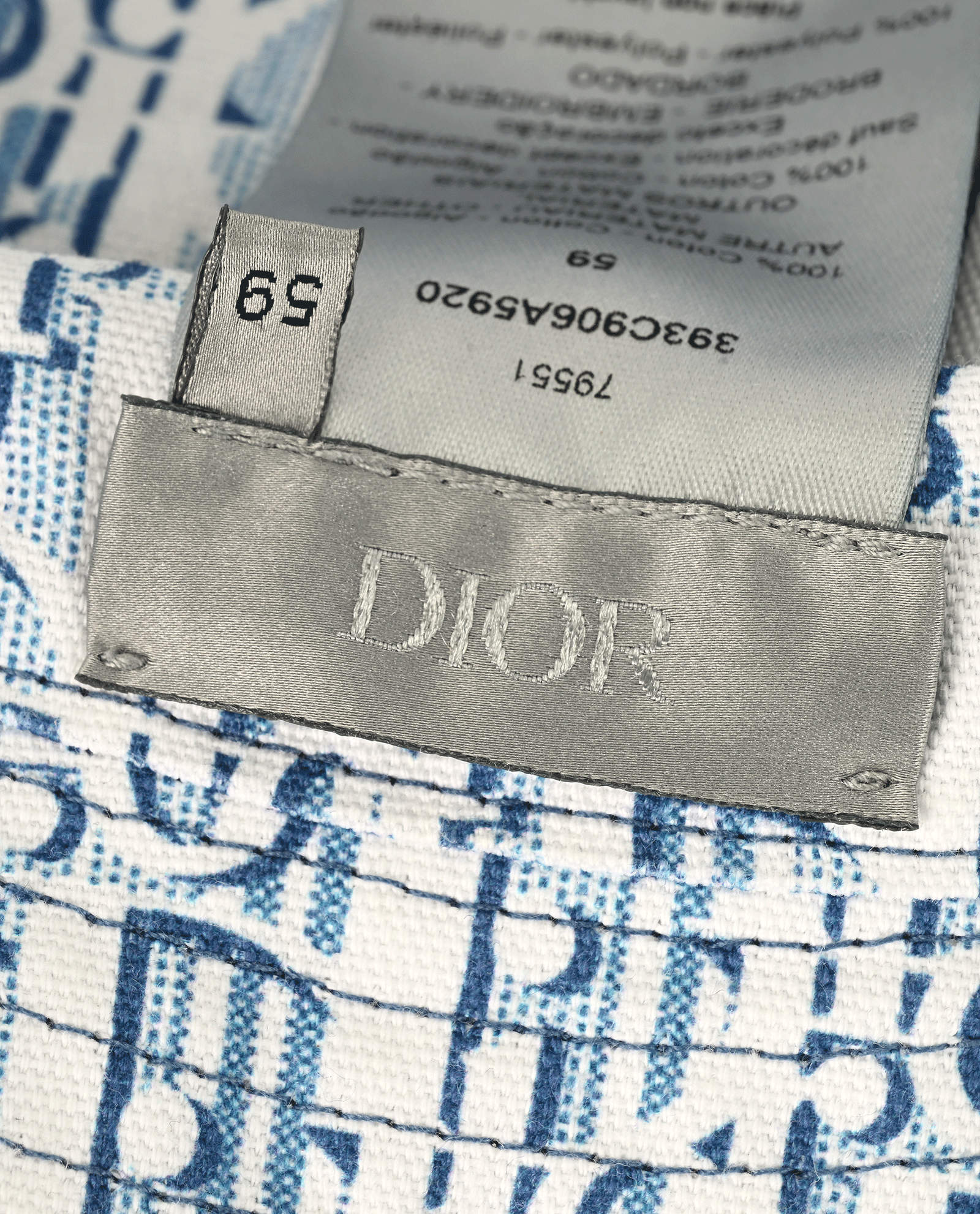 Christian Dior Bucket Hat, &pound;350, Accessories, Blue, Cotton, Other view