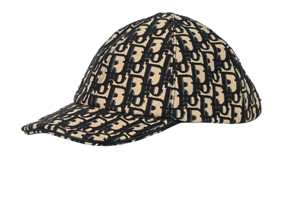 Christian Dior Oblique Baseball Cap, &pound;350, Accessories, Cream/Navy, Canvas, Front view