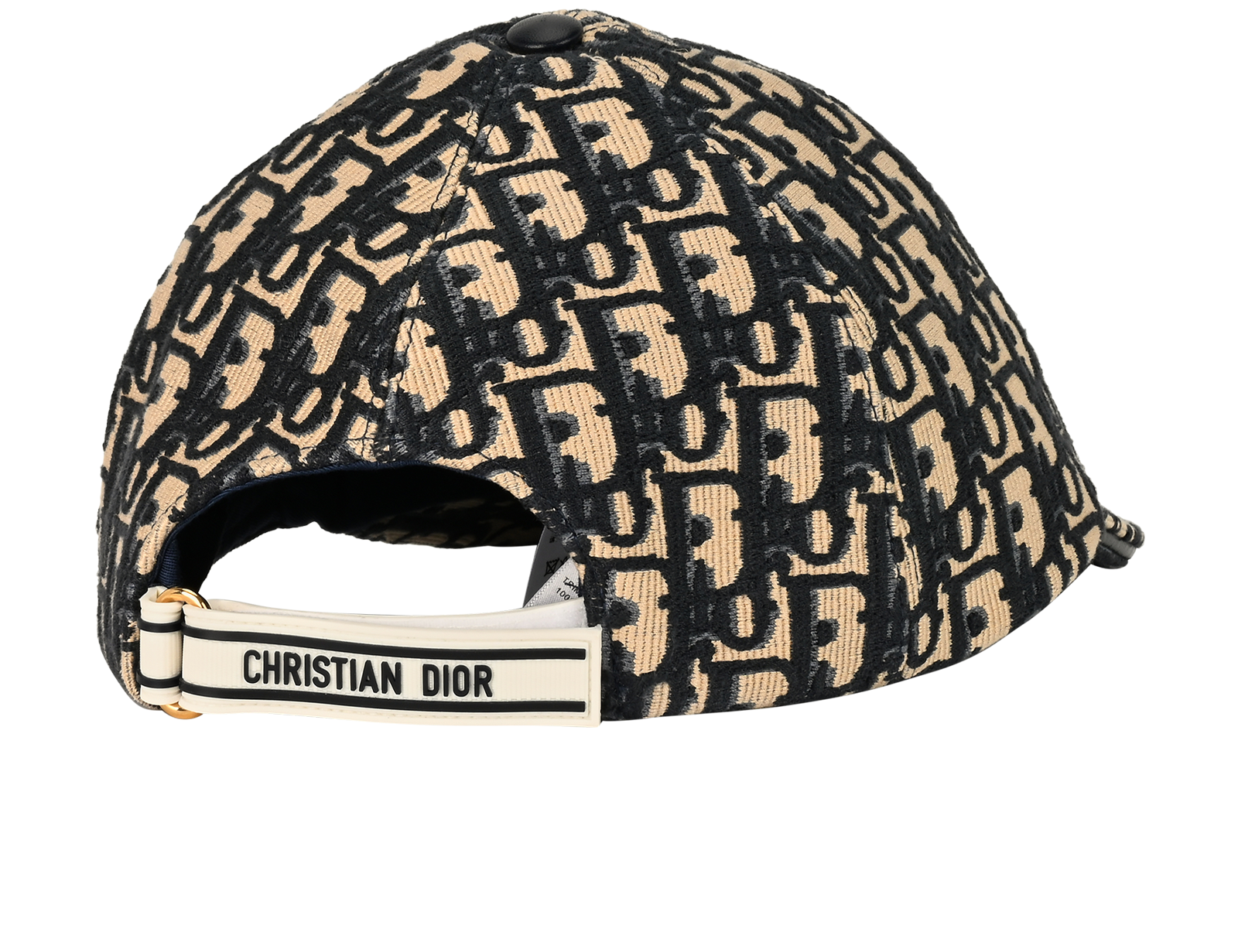 Christian Dior Oblique Baseball Cap, &pound;350, Accessories, Cream/Navy, Canvas, Back view