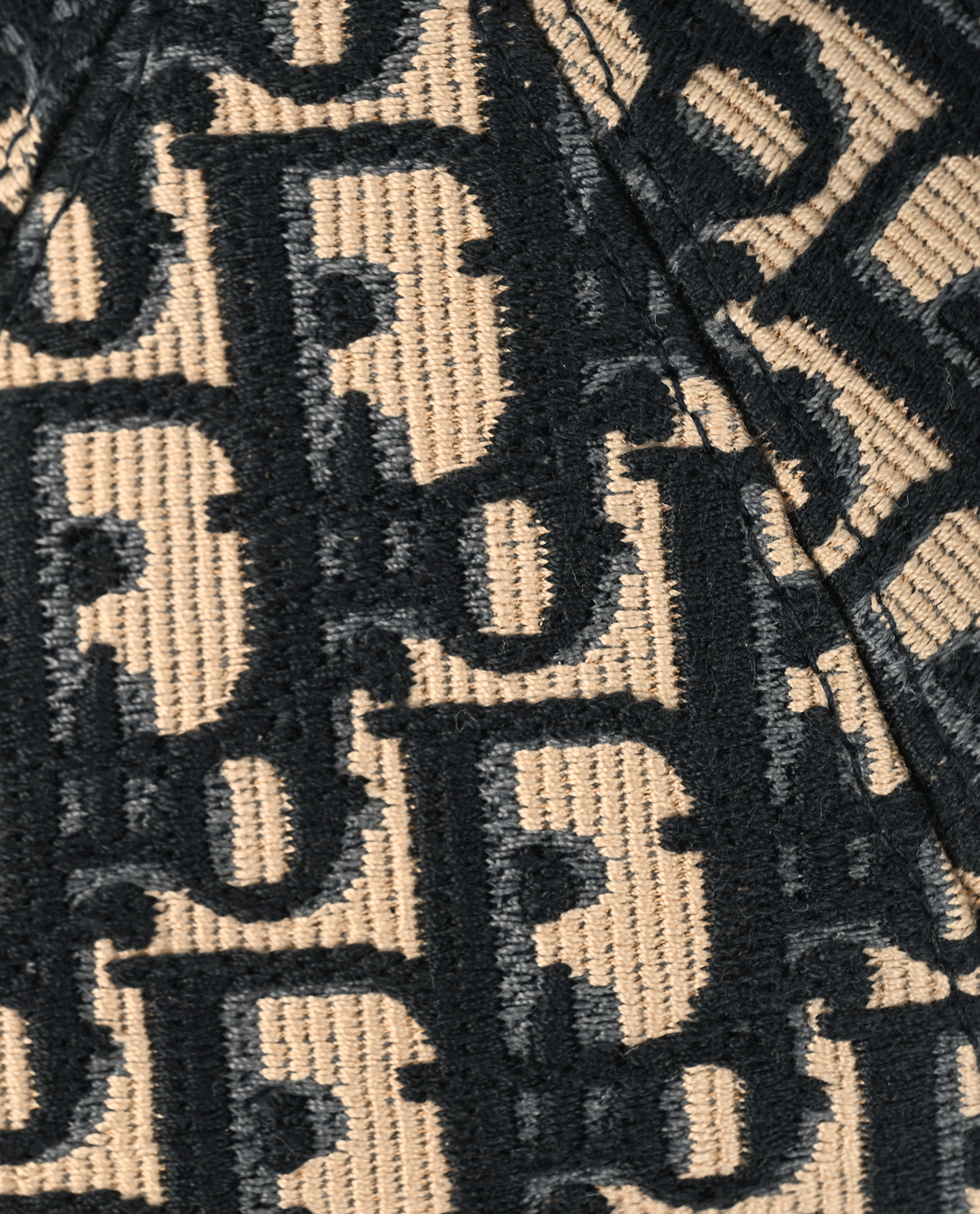 Christian Dior Oblique Baseball Cap, &pound;350, Accessories, Cream/Navy, Canvas, Other view