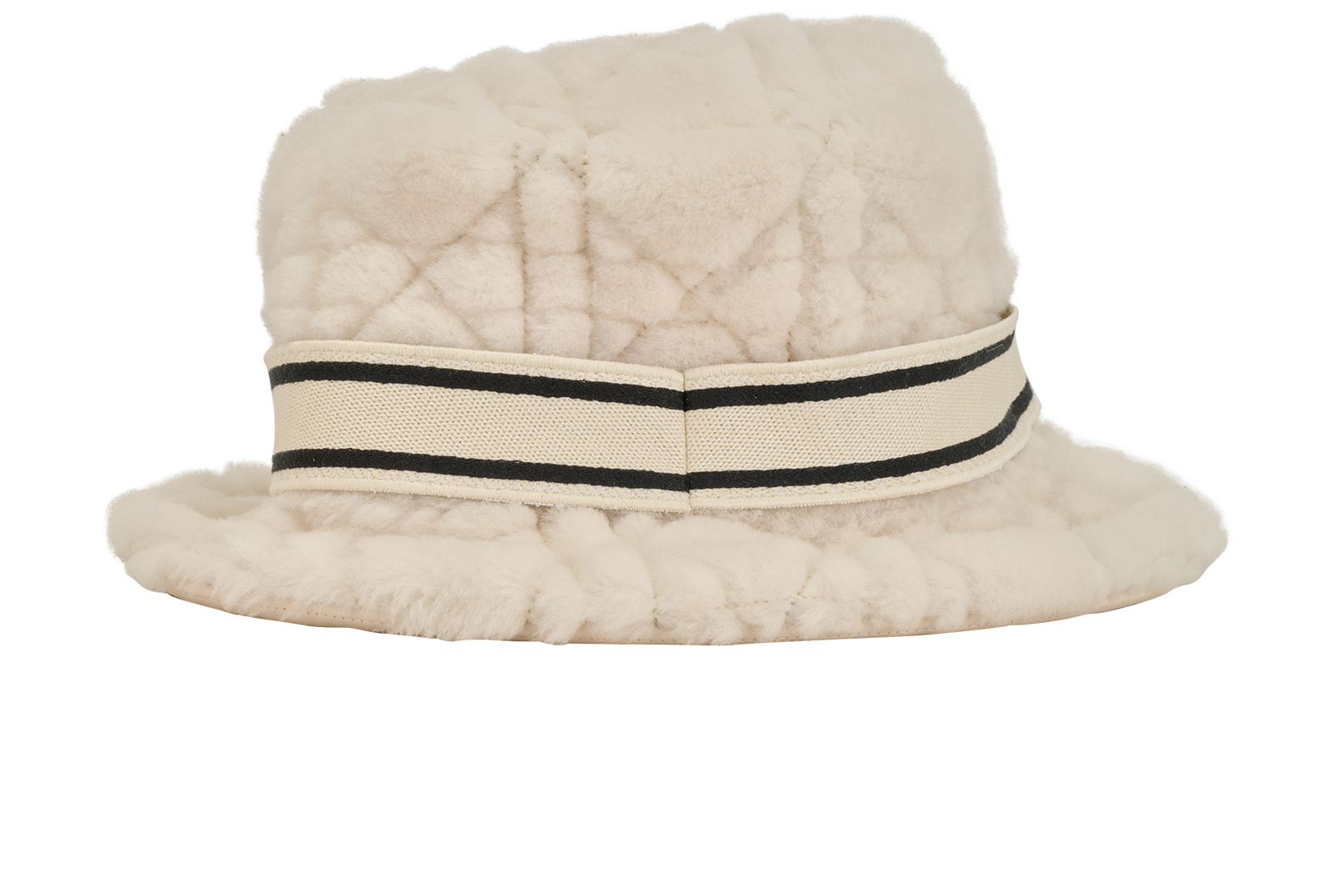 Christian Dior D-Bobby Bucket Hat, &pound;350, Accessories, Cream, Shearling, Back view