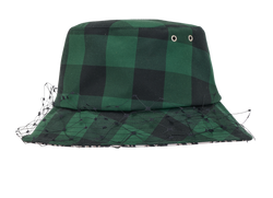 Christian Dior 2019 Check Veil Bucket Hat, Polyester, Green, 57cm, 2*
