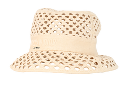 Christian Dior Mesh Bucket Hat, Cotton/Poly, Cream, Sz 58, MII, 2*