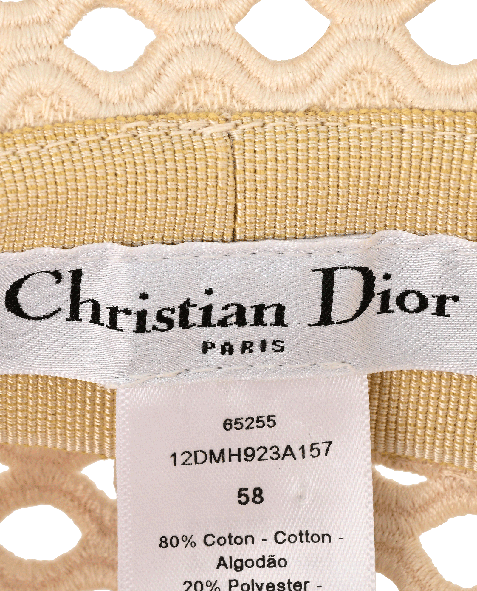 Christian Dior Mesh Bucket Hat, &pound;260, Accessories, Cream, Cotton/Mesh (Polyester), Other view