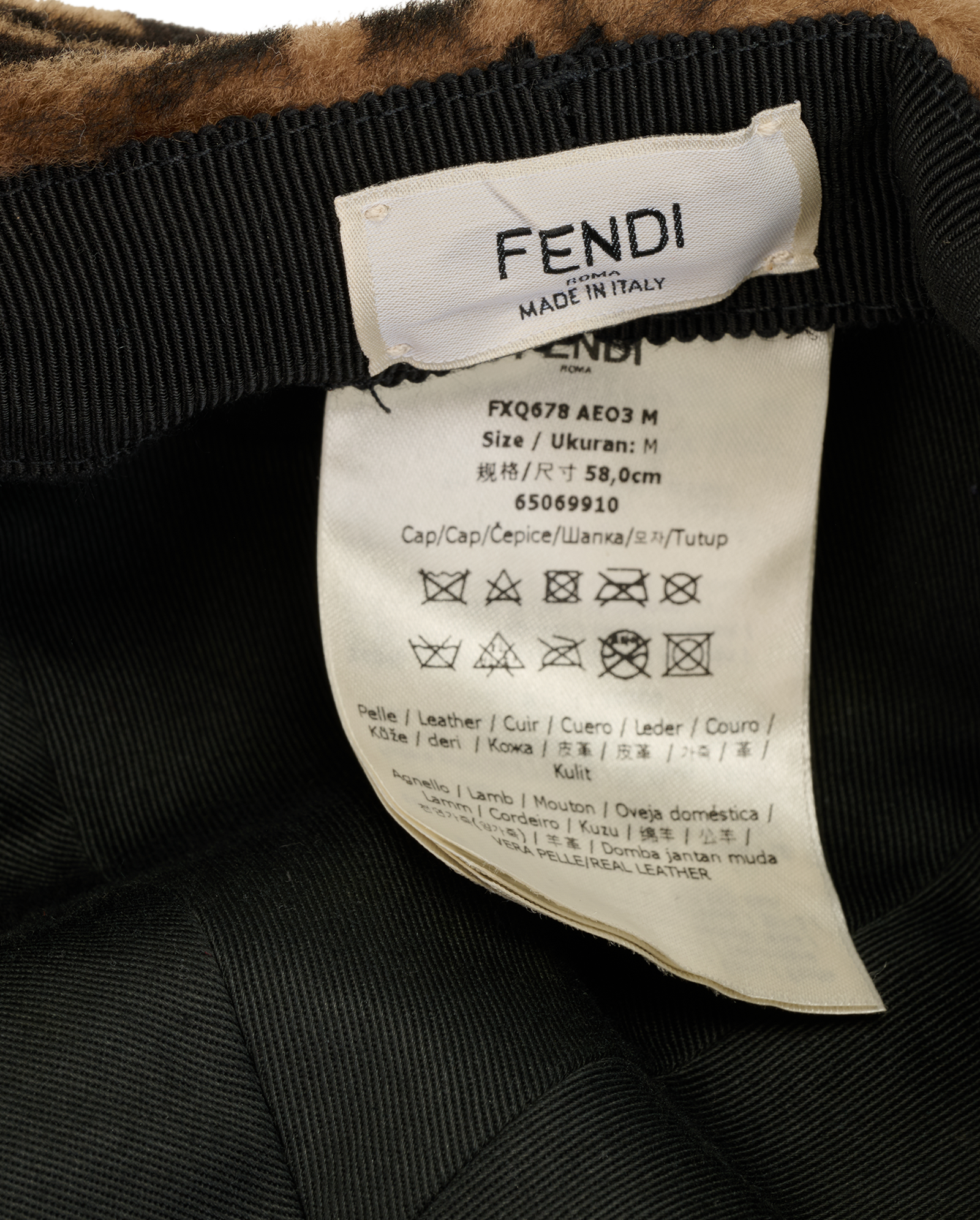 Fendi FF Hat, &pound;195, Accessories, Black/Brown, Cotton/Wool, Other view