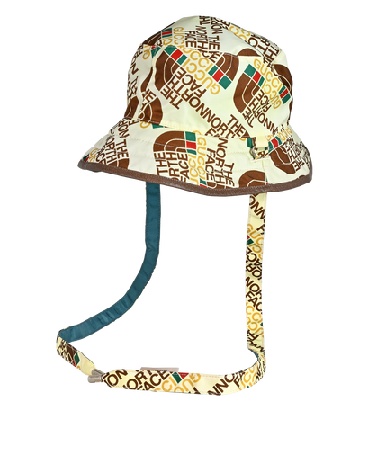 Gucci x The North Face Reversible Bucket Hat, &pound;130, Accessories, Blue/Brown/Cream/Yellow, Polyester Mix, Front view