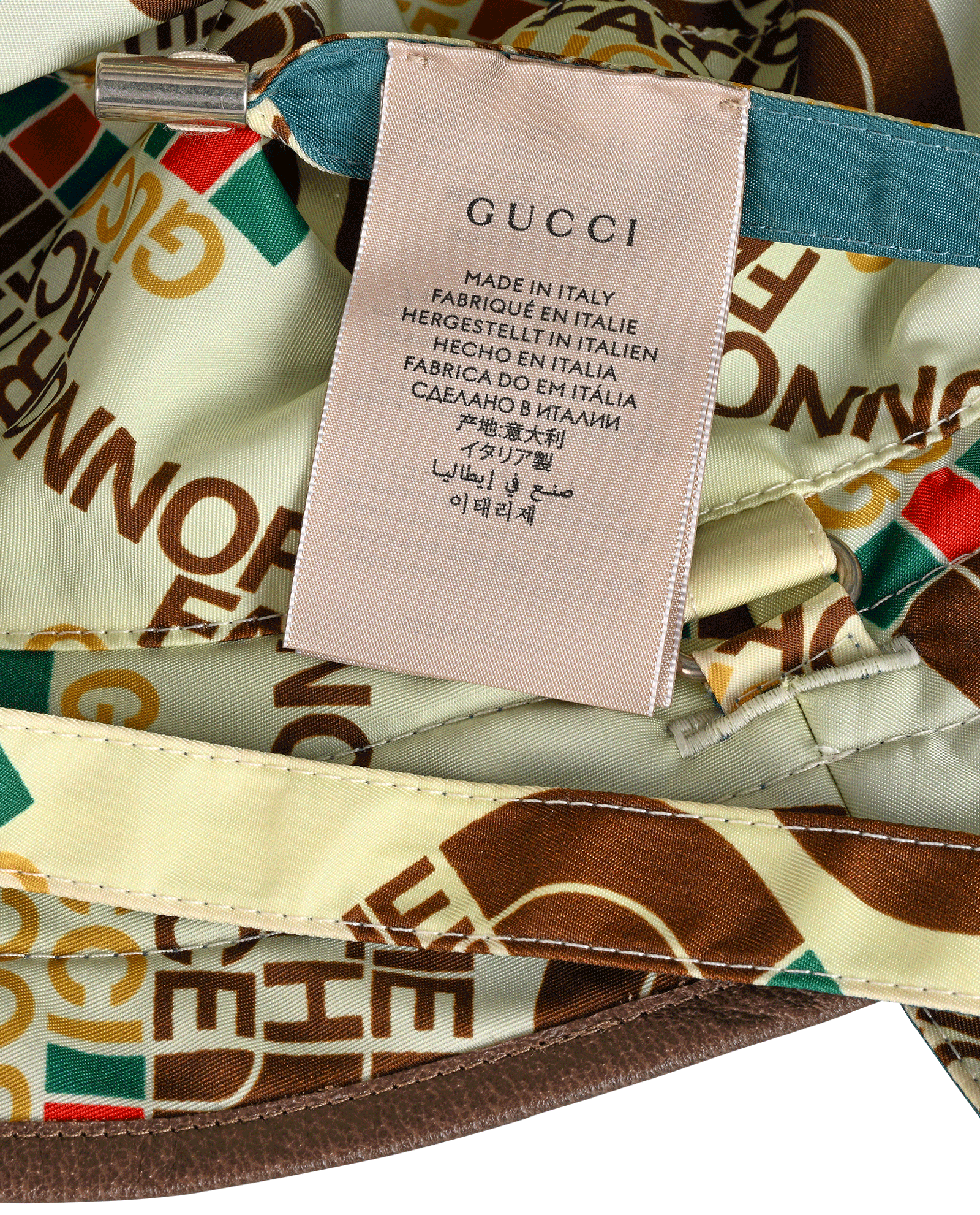 Gucci x The North Face Reversible Bucket Hat, &pound;130, Accessories, Blue/Brown/Cream/Yellow, Polyester Mix, Other view