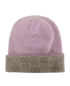 Gucci GG Knit Beanie, &pound;130, Accessories, Purple, Wool, Front view