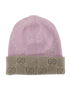Gucci GG Knit Beanie, &pound;130, Accessories, Purple, Wool, Back view